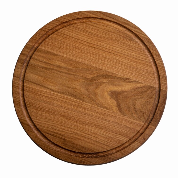 Dapota Oak Round Cutting Board Reversible Cutting Boards For Kitchen Wood Chopping Board 